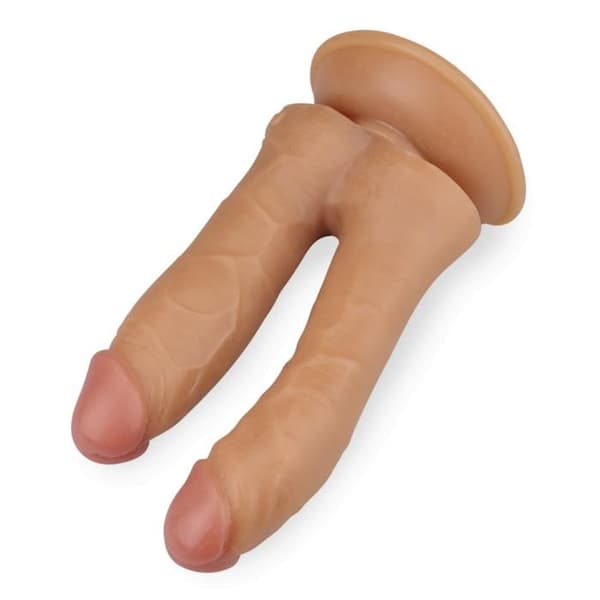 Paroxysm Dubbel sugkopp Dildo Mörk hud