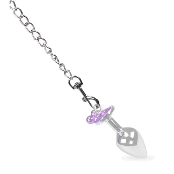 Metallkoppel för Rosebud 78cm Silver - Vuxen - BDSM-spel