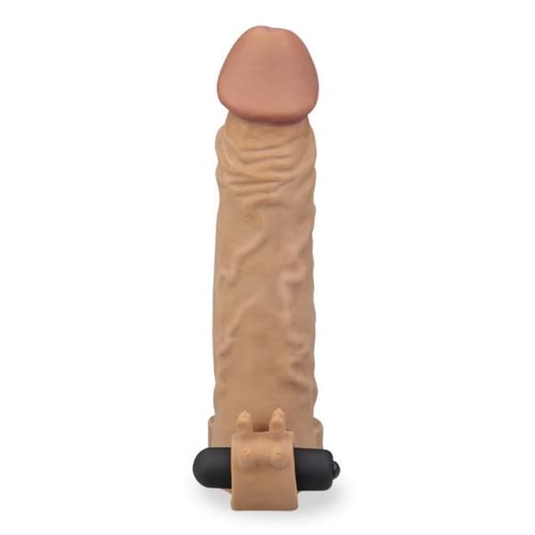 Penisförstärkare - Ej specificerad - Dubbel dildo - Tredubbel vibrerande stimulering - Färg brun