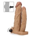 Miniatyrbild 2 av 4: Penisförstärkare - Ej specificerad - Dubbel dildo - Tredubbel vibrerande stimulering - Färg brun
