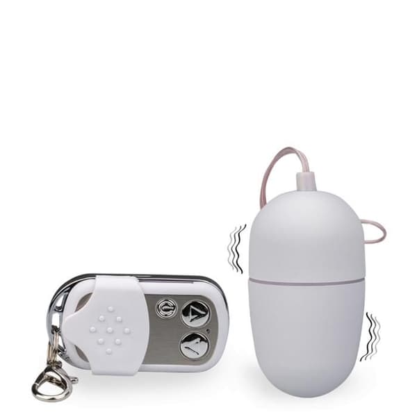 Fjärrstyrt vibrerande ägg - EggXiting White Collection