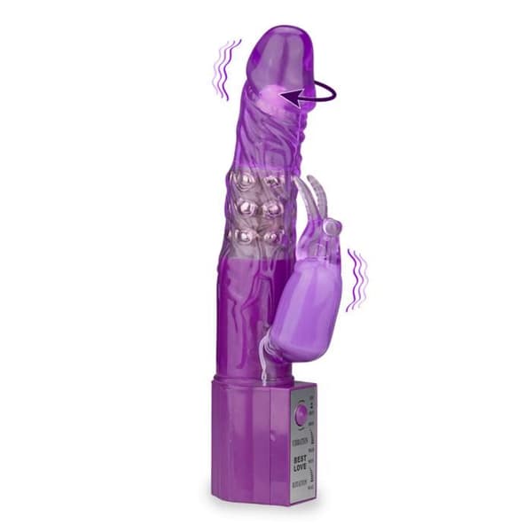 Vibromassager - KÄRLEK OCH VIBRATIONER - Rotationskanin - Stort Diameter - 25 cm - TPR Soft Touch