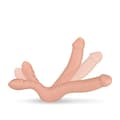 Miniatyrbild 2 av 3: Dubbel dildo strap-on 20 lägen Flesh