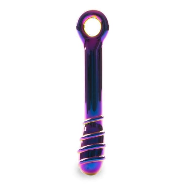 Glasdildo - Utopia - Anal - Tjockt och räfflat huvud - 18,5 cm