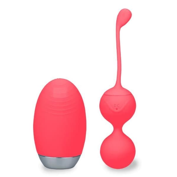 Pink Bounce vibrerande geishabollar och fjärrkontroll