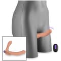 Miniatyrbild 1 av 4: Dubbel dildo strap-on 20 lägen Flesh