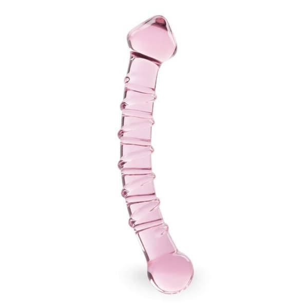 Sexleksak i glas - Swirling Rose - Vaginal dildo - Insättningsbar längd 13,5 cm - Diameter 3,0 cm