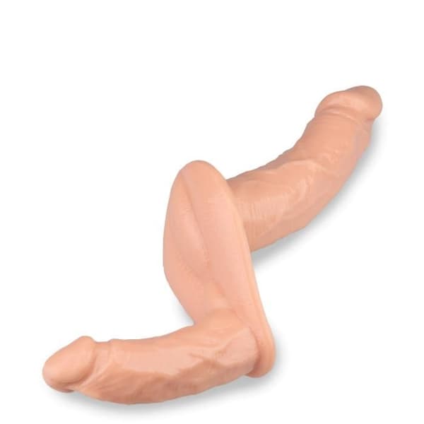 Union dubbel realistisk strap-on dildo