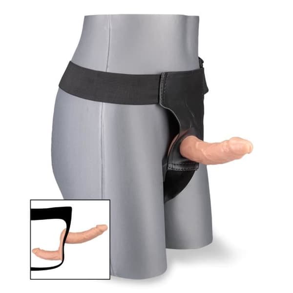 Union dubbel realistisk strap-on dildo
