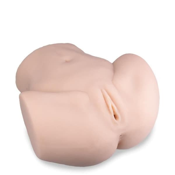 TPE Butt Masturbator med vagina- och anusöppningar - Elyssa - Ljus hud - 7,3 kg