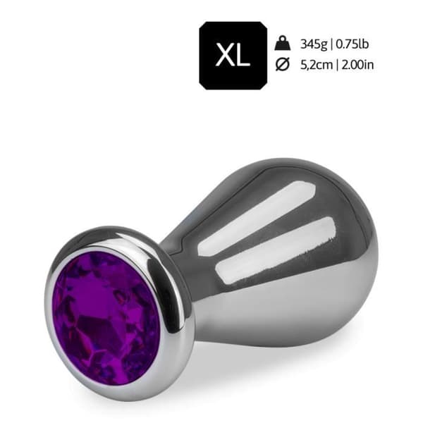 Stor diameter rosebud anal juvel - 3 storlekar XL Ametist