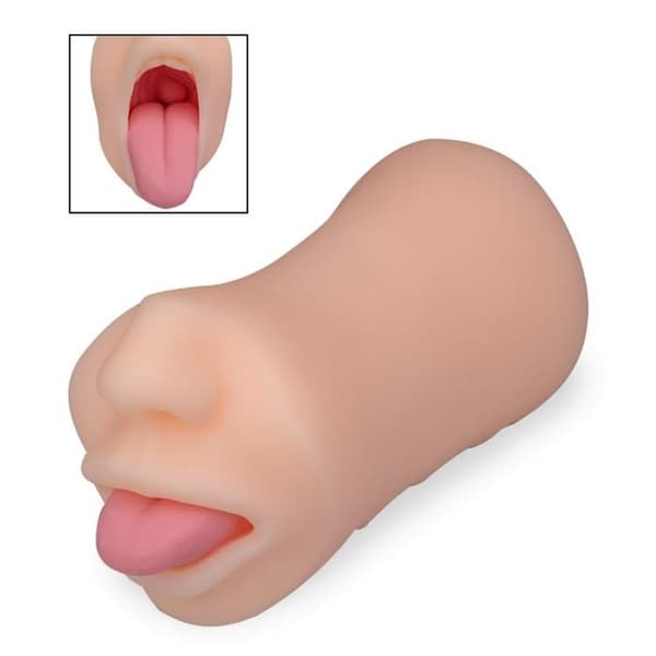 Tunga sugande mun Angie Beige
