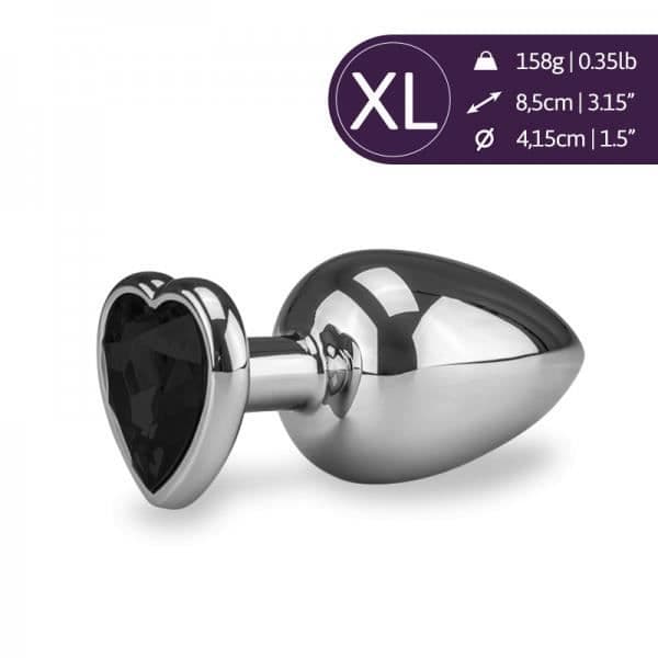 Anal Jewel Rosebud Heart XL Onyx nr