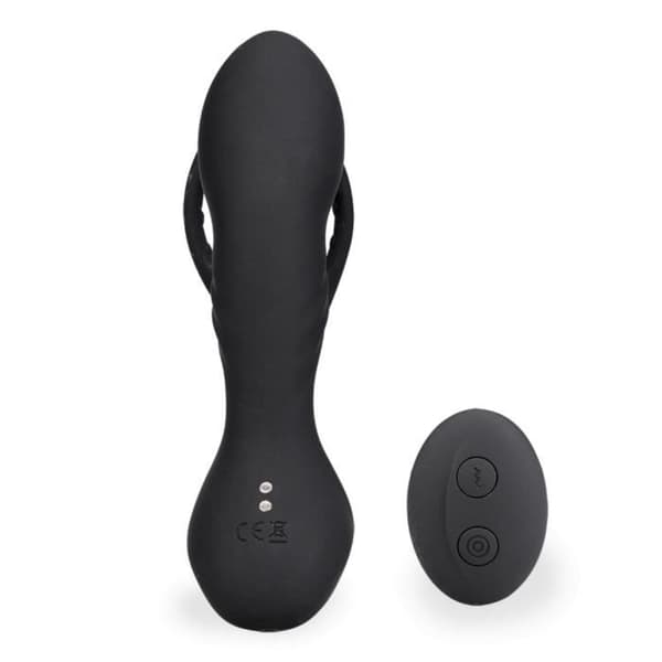 Vibrator för män anal dildo Vibrerande prostatastimulator med cockring Hero Black