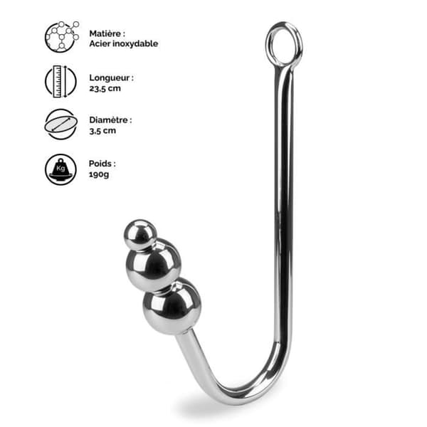 Rattlesnake Triple Ball Anal Hook