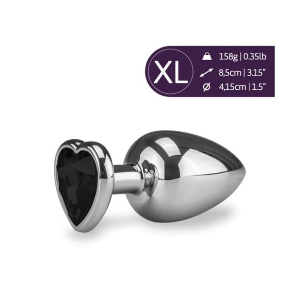 Anal Jewel Rosebud Heart XL Onyx nr