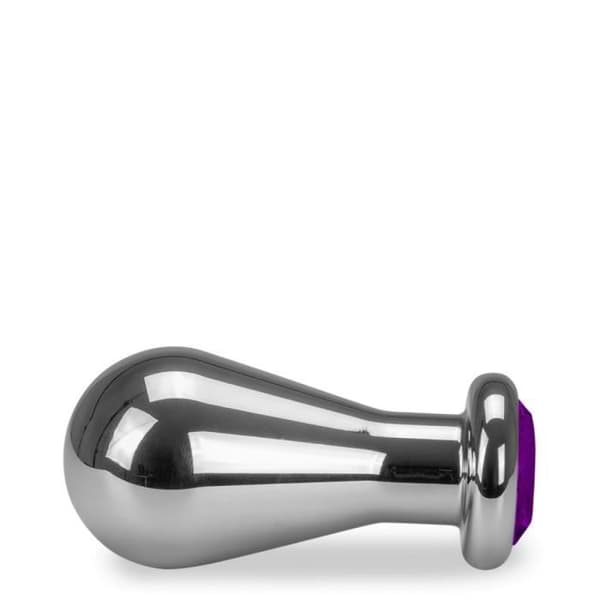 Stor diameter rosebud anal juvel - 3 storlekar - Diamond XL Amethyst Collection