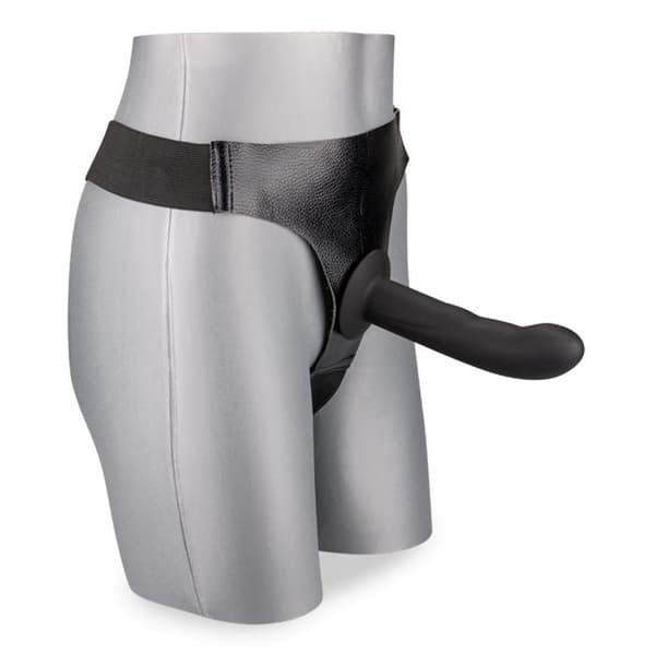 Svart Silikon Strap-on Dildo 16CM Large