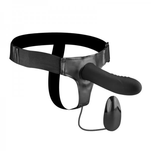 Gode Ceinture Creux I Silikon Vibrant - LOVE &amp; VIBES - Medium - Svart - Anal - Anus