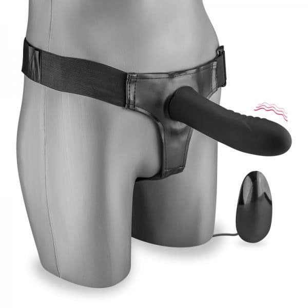 Gode Ceinture Creux I Silikon Vibrant - LOVE &amp; VIBES - Medium - Svart - Anal - Anus