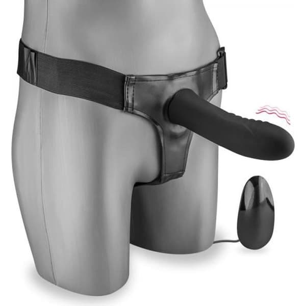 Gode Ceinture Creux I Silikon Vibrant - LOVE &amp; VIBES - Medium - Svart - Anal - Anus