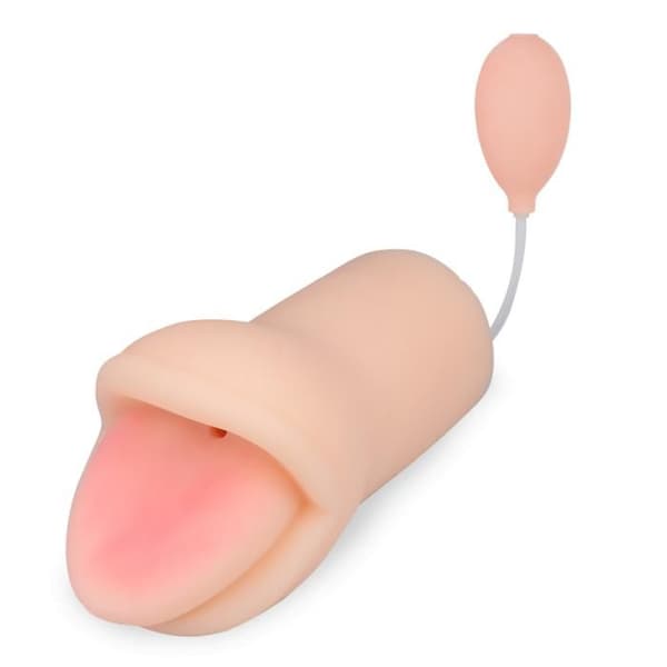 Masturbator - KÄRLEK &amp; VIBBAR - Sugande Mun - Beige - För Vuxna - Intensiv Njutning