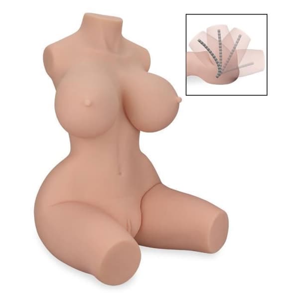 Sexdocka realistisk buste masturbator stora bröst Tracy 7,8kg - 53cm