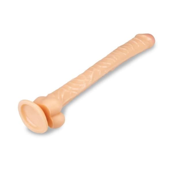 Dildo - Snake - Ultra Long - 35,0 cm - Ljus hud - TPR - Sugkopp