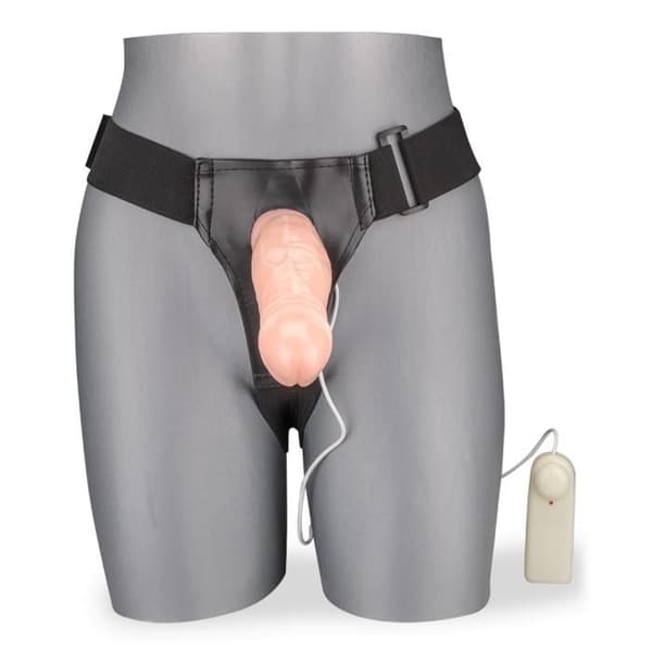 XL Diameter Hollow Vibrerande Sele Dildo