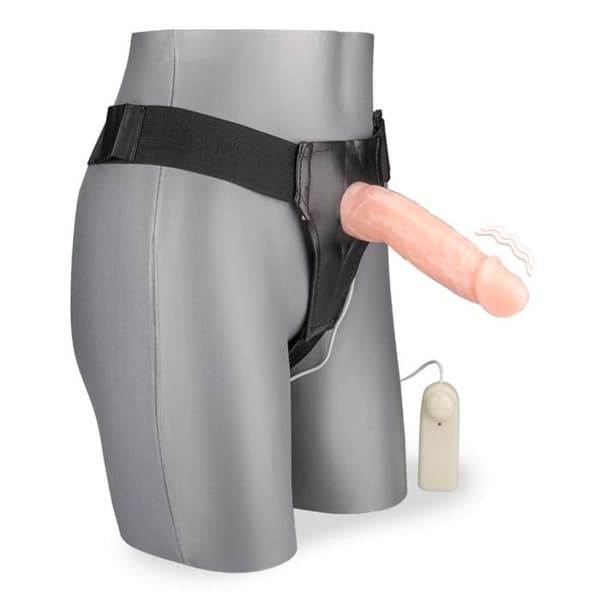 XL Diameter Hollow Vibrerande Sele Dildo