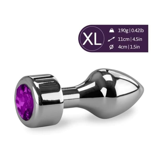 Rosebud XL Missile Anal Jewel - 8 ametistfärger
