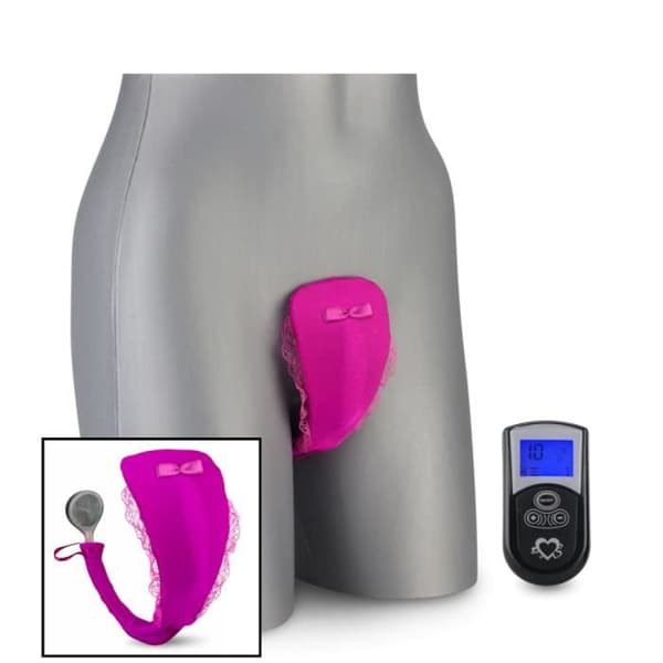 Culotte String Vibrant - KÄRLEK OCH VIBRATIONER - Fjärrstyrd - 10 Vibrationsprogram - Rosa - Vuxna