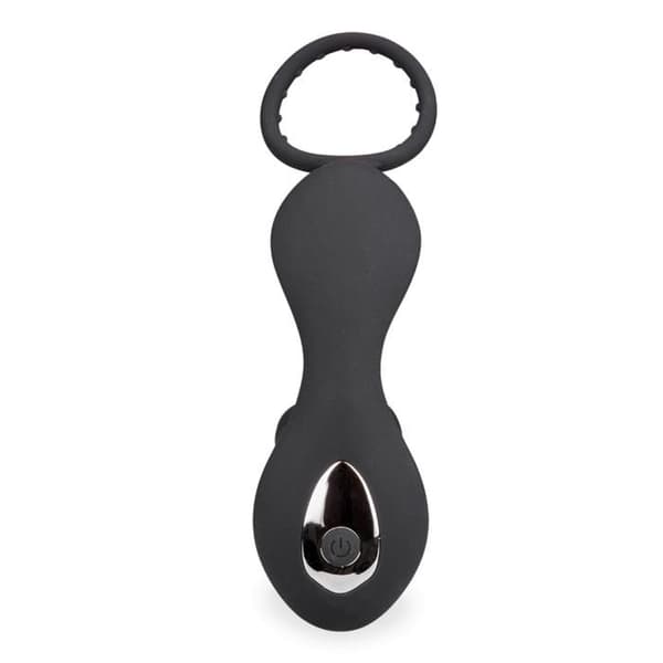 Clark vibrerande och stötande analplugg med cockring