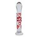Miniatyrbild 1 av 4: Heart Bubble Kristallglas Dildo