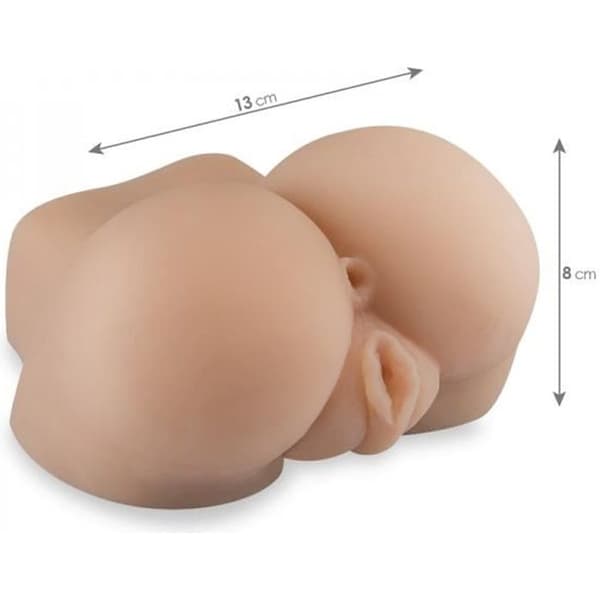Fessier masturbator - KÄRLEK &amp; VIBRAR - Realistisk Anus Vagina - TPR Soft Touch - 16x14x8 cm - 0,902 kg