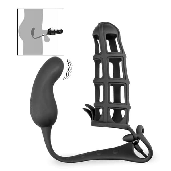 Peniscage cockring prostata stimulerande vibrator