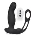Miniatyrbild 3 av 4: All-option prostata stimulator med Hubert cock rings - LOVE AND VIBES Collection Black