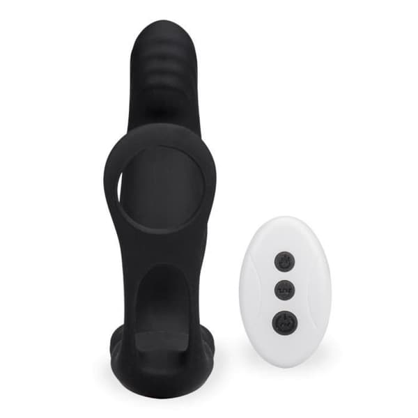 All-option prostata stimulator med Hubert cock rings - LOVE AND VIBES Collection Black