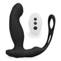 Miniatyrbild 1 av 4: All-option prostata stimulator med Hubert cock rings - LOVE AND VIBES Collection Black