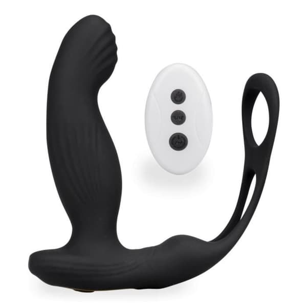 All-option prostata stimulator med Hubert cock rings - LOVE AND VIBES Collection Black