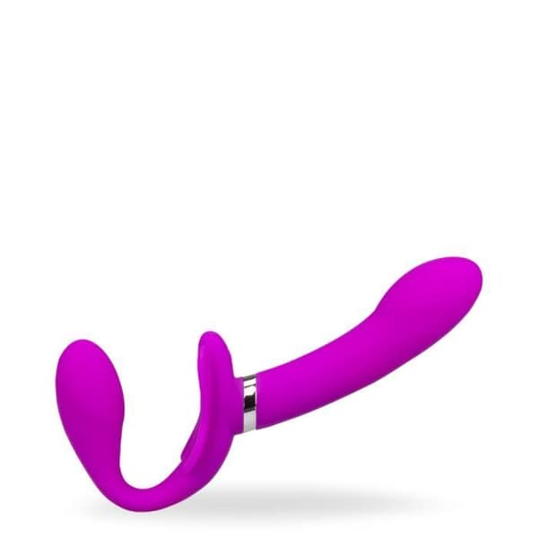 Strapon 12 vibrationslägen Butterfly Purple