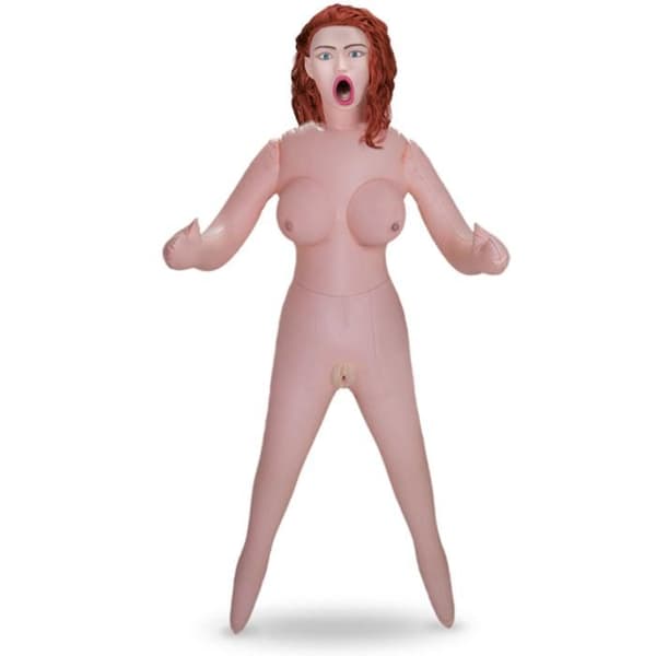 Redhead sugande Vibrerande Uppblåsbar Sexdocka - Vibee-Doll Collection