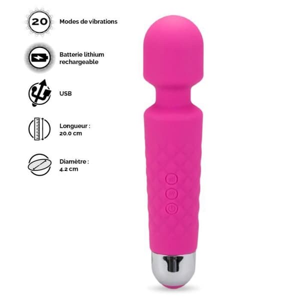 Fantasy Wand Softness Vibrator 20 lägen Lila