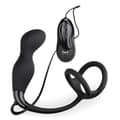 Miniatyrbild 1 av 4: Vibrator för män anal dildo Liten prostatastimulator med dubbel cockring Remember Black