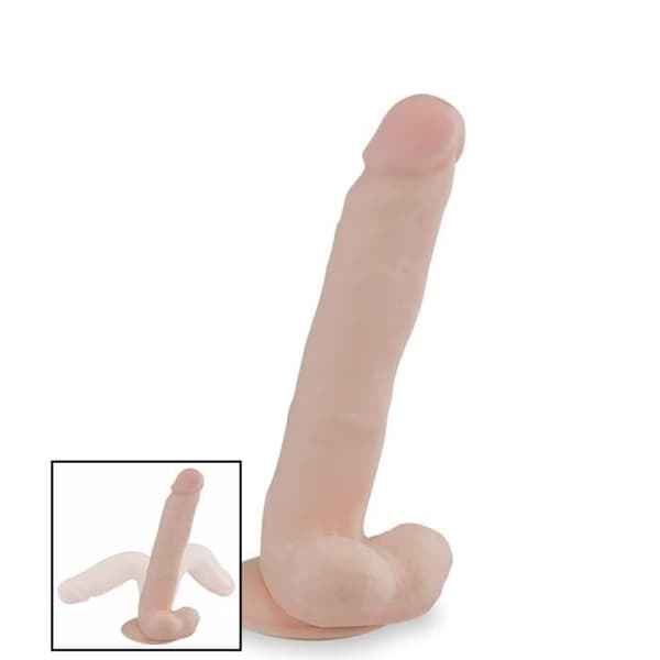 21 cm lång XL ledad dildo med icke-kött sugkopp