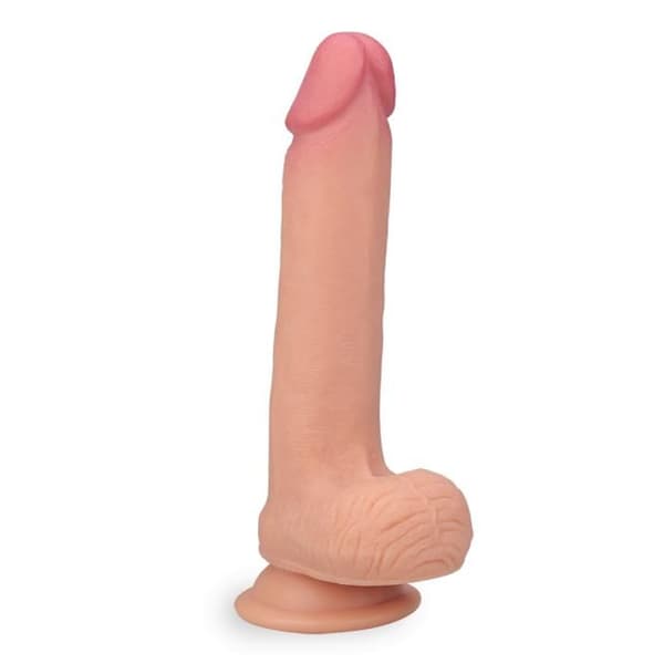 Gode - KÄRLEK & VIBBAR - Modell Känsla - Flytande Silikon Dubbel Lager - 18 cm - Sugerfäste