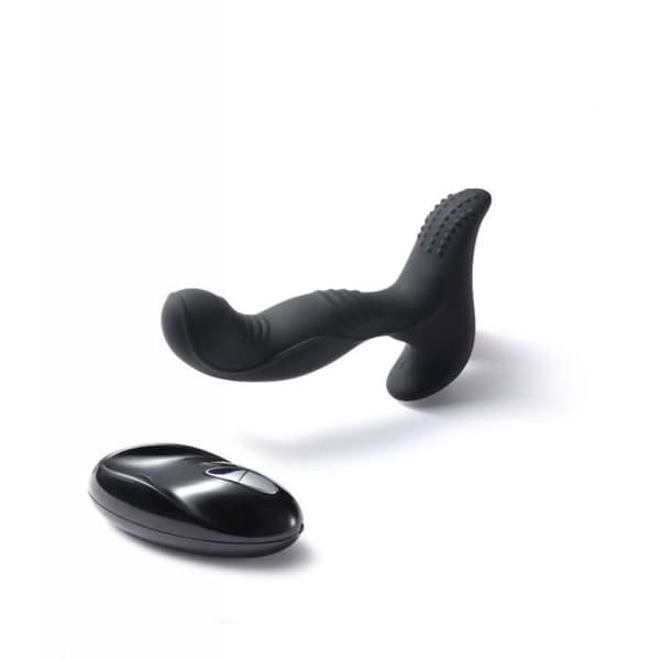 Prostatastimulator - LOVE AND VIBES - Fjärrstyrd - Silikon + ABS - 7 vibrationslägen - Svart