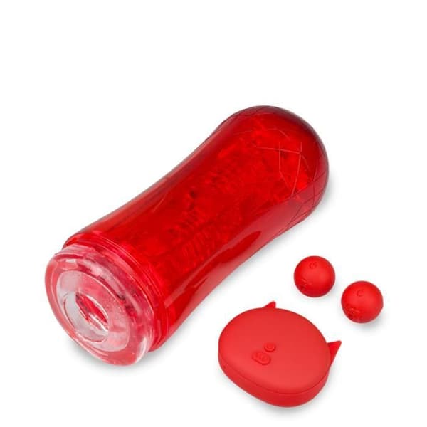 Manlig onani med vibrerande bollar Skylight Red