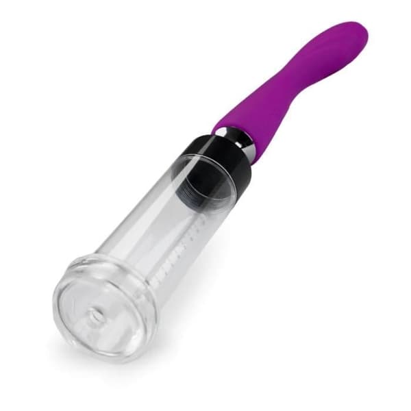Penispump och vibrator 7 lägen Lila