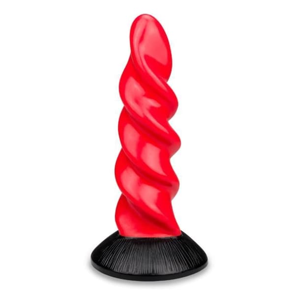 Unicorn Sugkopp Dildo 22,0cm Svart Och Röd